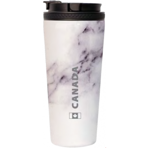 Stainless Steel Insulated Sport Car Mug with Handle in Marble