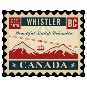 Whistler Mountain Stamp 4"×3.2"