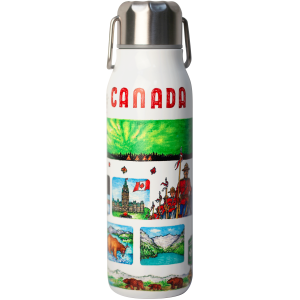 Canada Sketch Stainless Steel Insulated Sports Bottle 17oz / 500ml