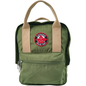 Backpack Medium Size Olive Green with Canada Maple Leaf Patch