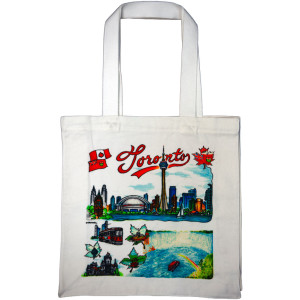 Tote Bag 13x13inch - Toronto Niagara Falls Sketch(CB025) Tote Bag 13x13inch - Toronto Niagara Falls Sketch