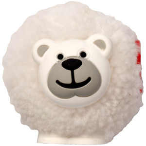 Pom Pom PVC Magnet - Polar Bear