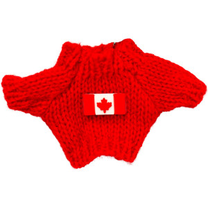 Pom Pom PVC Magnet - Red Sweater