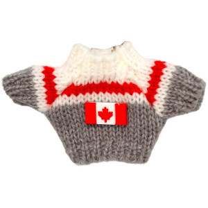 Pom Pom PVC Magnet - Grey Sweater