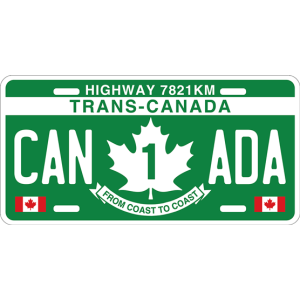 Aluminum Vehicle Plate 12 × 6 inch - Trans-Canada Highway